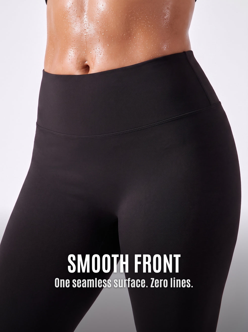 Smooth front — one seamless surface, zero lines